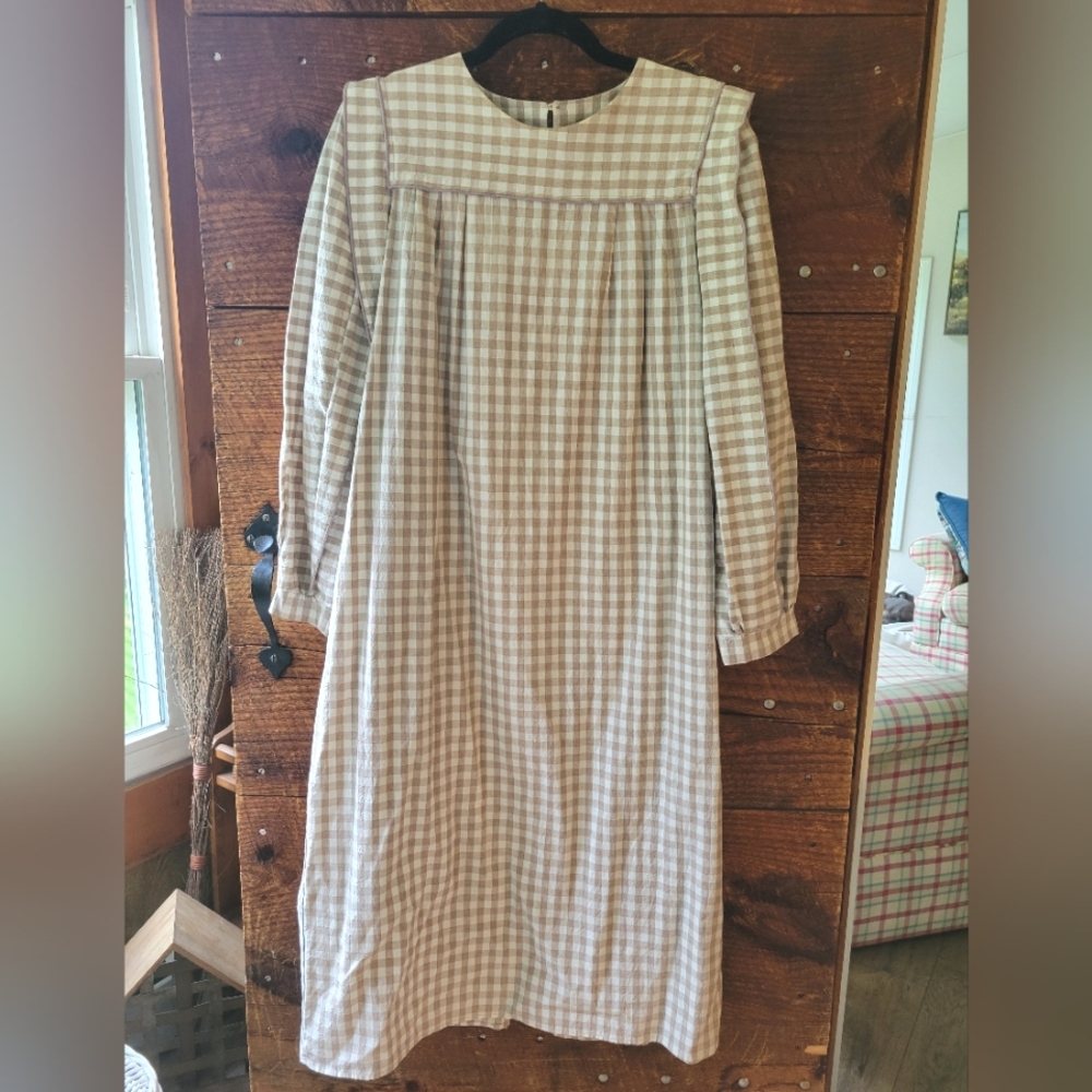 Plaid Long Sleeve Dress
